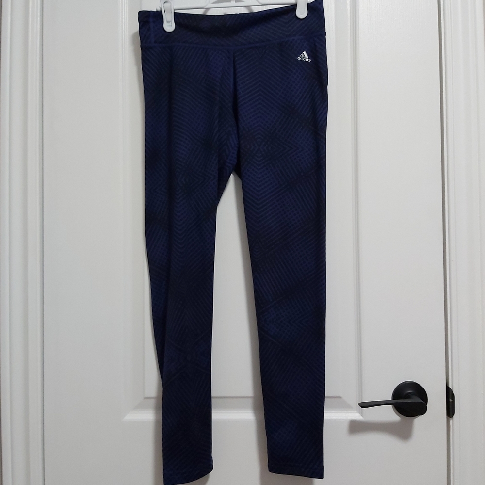 Adidas climalite leggings/capris. Purple; size: small-4/6